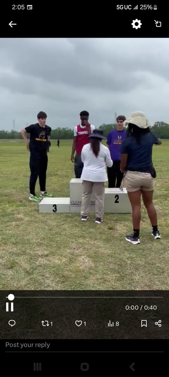 MBESportHQ's tweet photo. Etoro Bassey is HIM!
Wins the Region III 6A High Jump title with a MONSTER 7’2” leap — 3rd straight week clearing that bar!
Next stop: State Championship in Austin.
Let’s go, @etorobassey2!

#WONwithCulture #TrackAndField #TompkinsHS https://t.co/bLg8TR3NCd