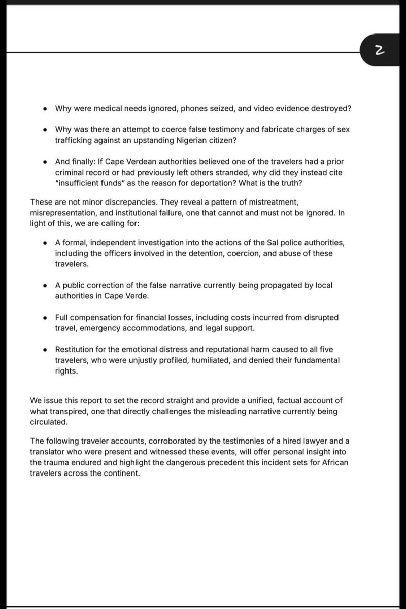 <a href="/ecowas_cedeao/">Ecowas - Cedeao</a> 
So this lady Abimbola Feyi Omotola and her 4 friends were inhumanly treated by the Cape Verde authorities for holding a Nigerian passport.

On April 13, Abimbola and four friends arrived in Sal, Cape Verde, with valid documents,hotel bookings, return flights,