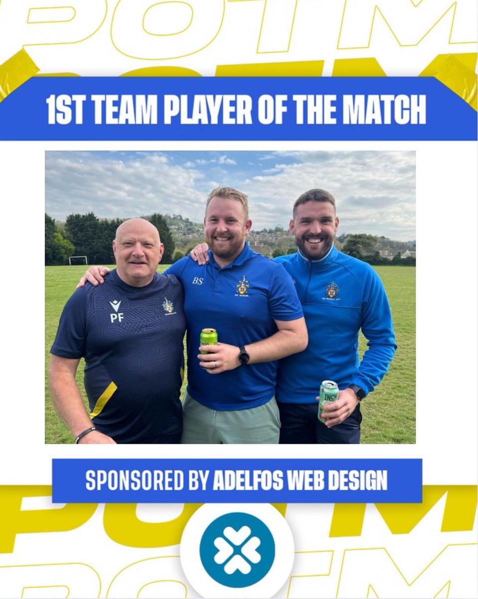 Today’s player of the match awards! 

<a href="/AdelfosUK/">Adelfos Web Design</a> player of the match goes to Ben Smith 

<a href="/endlessfugitive/">endlessfugitive</a> player of the match goes to Rob Godwin

Well done fellas, and apologies we didn’t get 2 photos today. 

🟡🔵