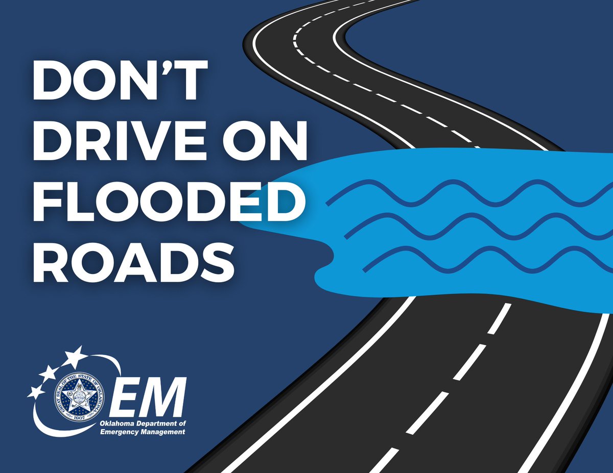 A Flood Watch remains in effect through Sunday evening as multiple rounds of heavy rain and thunderstorms are expected throughout the weekend. If you encounter flood waters on a roadway, Turn Around, Don't Drown! 🚙🌧️👇

#okwx #FloodSafety