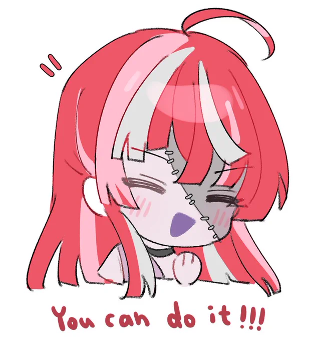 I quickly drew a picture to cheer you on after seeing your tweet!
