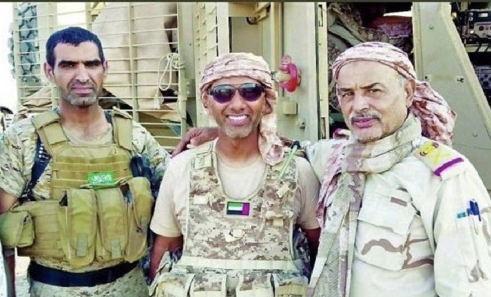 ⭕️صورة تجمع من شارك في تحرير عدن

الشهداء الأبطال:
اللواء أحمد سيف اليافعي (الجنوب العربي)
العقيد عبدالله السهيان (السعودية)
العقيد سلطان الكتبي (الإمارات) 
دماؤهم امتزجت في ساحات الكرامة، رمزٌ خالدٌ للتضحية والشرف.
سنظل لنضالكم أوفياء.
#عدن 
#التحالف 
#السعودية 
#الامارات