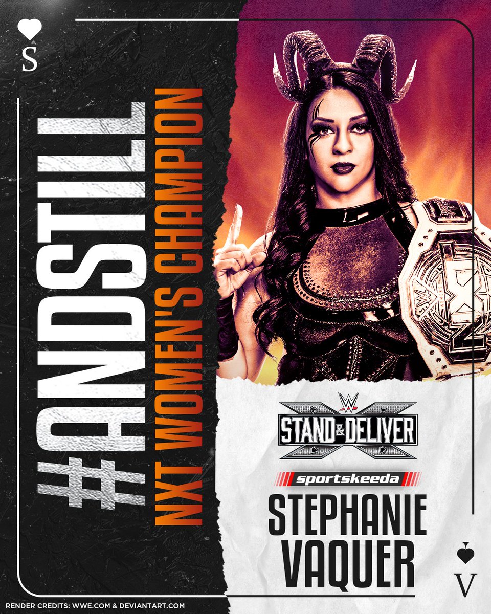 SKWrestling_'s tweet photo. AND STILLLLL! ��� 
In one of the fiercest battles, La Primera defies every obstacle, proving no one can claim what’s hers. 👑 
@Steph_Vaquer stands tall, her reign as NXT Women’s Champion UNSHAKEN!
#StandAndDeliver https://t.co/sMJcuPxjtg