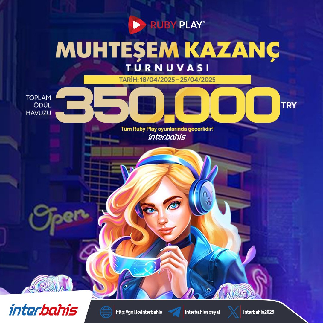 interbahis2025's tweet image. 🎊 Ruby Play'den Muhteşem Kazanç Turnuvası Karşınızda! 🤩

🤑 Turnuvaya Katılım Şartları ve Diğer Tüm Detaylara Sitemizden Ulaşabilirsiniz! 💸

↪️Güncel Adres: cutt.ly/WeKkRrNH

#İnterbahis #RubyPlay #Turnuva #Casino #Slot #SlotCasino #Kumar #Bahis