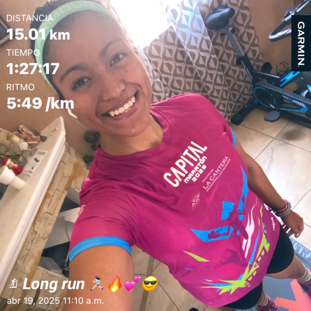 KatyRunner9's tweet photo. Ya se hizo la entrenación…long run de sábado, listo!🏃🏻‍♀️🔥💕😎 ✅ https://t.co/D3I9We1b6w