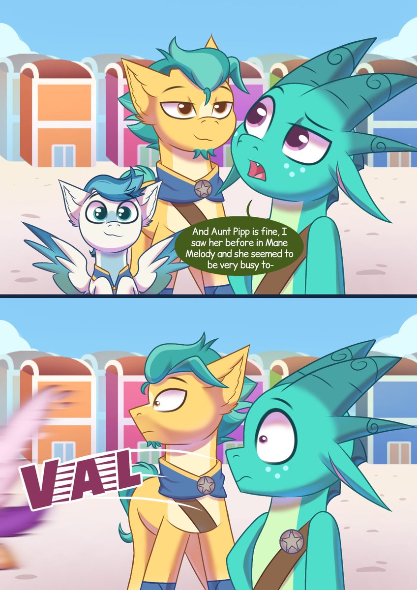 My Little Pony G5 Fan Comic: ✨️Choose your destiny✨️
Chapter 1: "In the sights"
Pages 5-8 
#MLP #mlpg5 #mylittlepony
