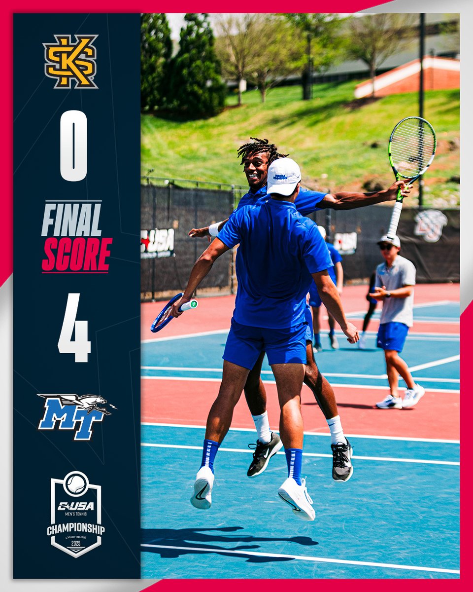 Back to the title match for the Blue Raiders 🎾

<a href="/MT_MensTennis/">Middle Tennessee Men's Tennis</a> | #NoLimitsOnUs