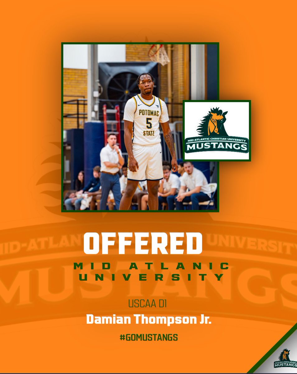 More than blessed to receive an offer from <a href="/MacuMustangsMBB/">Mid Atlantic Christian University Men’s Basketball</a> #GodDid🤞🏽💚