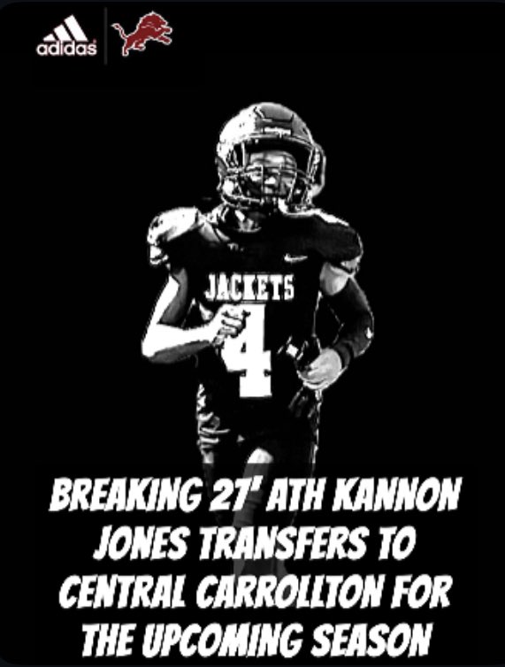Due to my Dad accepting a Job on staff I will officially be enrolling to The Central Carrollton highschool for the remainder of my high school career me and my family are excited and can’t wait .

can’t wait to compete and get better with my new  teammates and coaches .