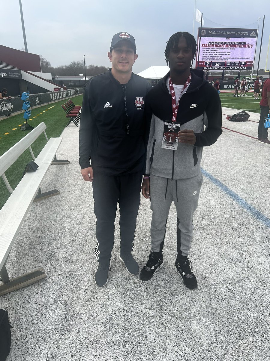Akim Martin (@oneofone_23) on Twitter photo Great visit today <a href="/UMassFootball/">UMass Football</a> was a honor meeting coach <a href="/CoachKeyte/">Jared Keyte</a>. Looking forward to seeing you again coach 🫡
<a href="/Dannylandberg/">Danny landberg</a>
<a href="/coachmouse1/">Ray Lizzi (Coach Mouse)</a>
<a href="/coach_wheels1/">D.Wheeler</a>
<a href="/dutchmen_ros/">Ros</a> Great visit today <a href="/UMassFootball/">UMass Football</a> was a honor meeting coach <a href="/CoachKeyte/">Jared Keyte</a>. Looking forward to seeing you again coach 🫡
<a href="/Dannylandberg/">Danny landberg</a>
<a href="/coachmouse1/">Ray Lizzi (Coach Mouse)</a>
<a href="/coach_wheels1/">D.Wheeler</a>
<a href="/dutchmen_ros/">Ros</a>