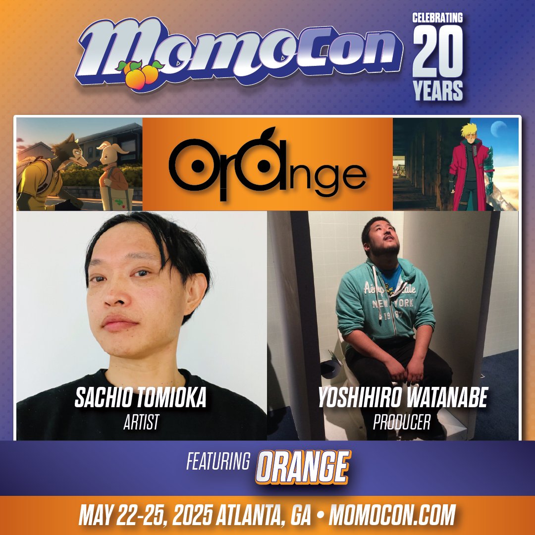 MomoCon 2025 welcomes artist Sachio Tomioka and producer Yoshihiro Watanabe from the amazing animation studio Orange!