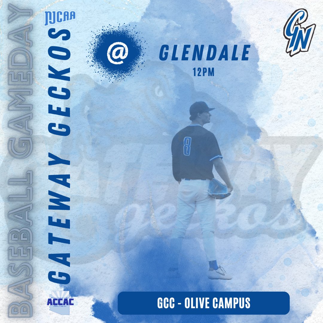 GateWay CC Athletics (@gatewaygeckos) on Twitter photo ⚾🦎 GameDay 🦎⚾
⚾ <a href="/gecknation/">GeckNation Baseball</a>
🆚 <a href="/GCCazAthletics/">GCCaz Athletics</a>
🕦 12pm
📍 <a href="/GCCaz/">Glendale Community College</a>
🤳 Game Changer➡Gateway Geckos Baseball 2025
<a href="/Gatewaycc/">Gateway CC</a> <a href="/accac_sports/">ACCAC Sports</a> <a href="/NJCAA/">NJCAA</a>
#letsgogeckos #BaseBall #gecknation #gdub #gameday ⚾🦎 GameDay 🦎⚾
⚾ <a href="/gecknation/">GeckNation Baseball</a>
🆚 <a href="/GCCazAthletics/">GCCaz Athletics</a>
🕦 12pm
📍 <a href="/GCCaz/">Glendale Community College</a>
🤳 Game Changer➡Gateway Geckos Baseball 2025
<a href="/Gatewaycc/">Gateway CC</a> <a href="/accac_sports/">ACCAC Sports</a> <a href="/NJCAA/">NJCAA</a>
#letsgogeckos #BaseBall #gecknation #gdub #gameday