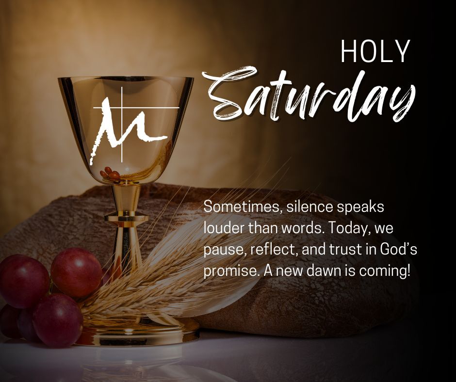 ChaminadeCCP's tweet photo. On Holy Saturday we reflect on the crucifixion of Jesus and await His resurrection. The Blessed Virgin Mary displayed her unwavering faith on this day, which is why Holy Saturday marks the beginning of the tradition to honor Our Lady every Saturday throughout the year. https://t.co/GnuOHBS0eL