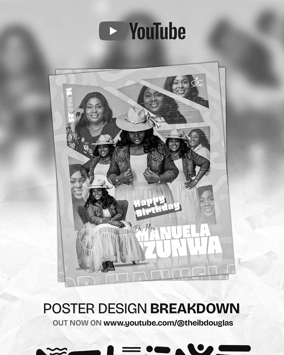 realibdouglas's tweet image. See how I created these Amazing Birthday Poster 🥸
.
youtu.be/S082DCg-iXk

Currently over 6K Views 🖥
The ministry is moving 🤭

See you in the YouTube comments ma People! ✌🏼😎💙
.
#postertutorial #design #birthdayposter #youtubevideo #photoshop #Youtube  #theibdouglas