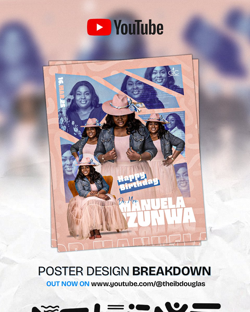 realibdouglas's tweet image. See how I created these Amazing Birthday Poster 🥸
.
youtu.be/S082DCg-iXk

Currently over 6K Views 🖥
The ministry is moving 🤭

See you in the YouTube comments ma People! ✌🏼😎💙
.
#postertutorial #design #birthdayposter #youtubevideo #photoshop #Youtube  #theibdouglas
