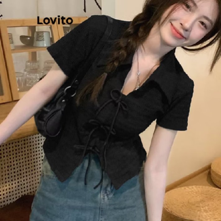 Lovito เสื้อยืดผู้หญิง ผ้าแจ็คการ์ด สีพื้น สไตล์น่ารัก 

 ที่ Shopee s.shopee.co.th/AA3xdDfLW4

#เสื้อผ้าแฟชั่น #เสื้อน่ารักๆ