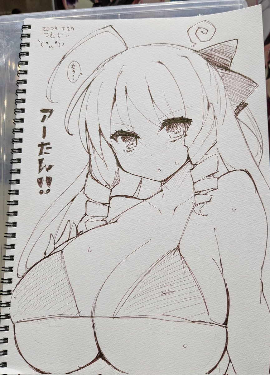 フォロワーさん増えてるので即売会現地でのアナログスケブ絵いろいろ 