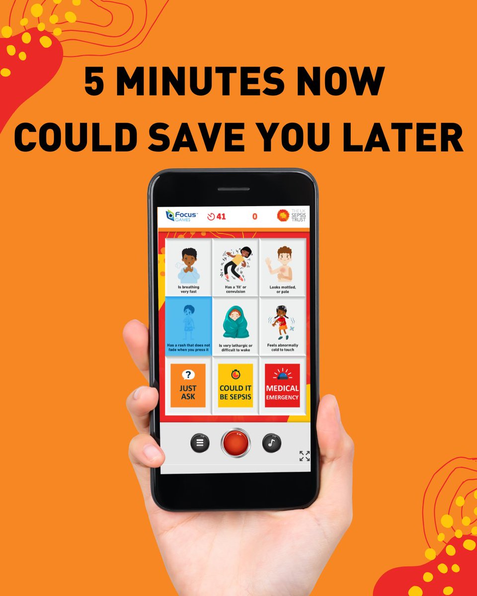 Sepsis kills 48,000 people in the UK each year – that’s five lives lost every hour.

Recognising the signs and symptoms early could make all the difference.

🎥 Watch a short video
🎮 Test your knowledge with our quick interactive game
📲 Start here: sepsistrust.org/savvy