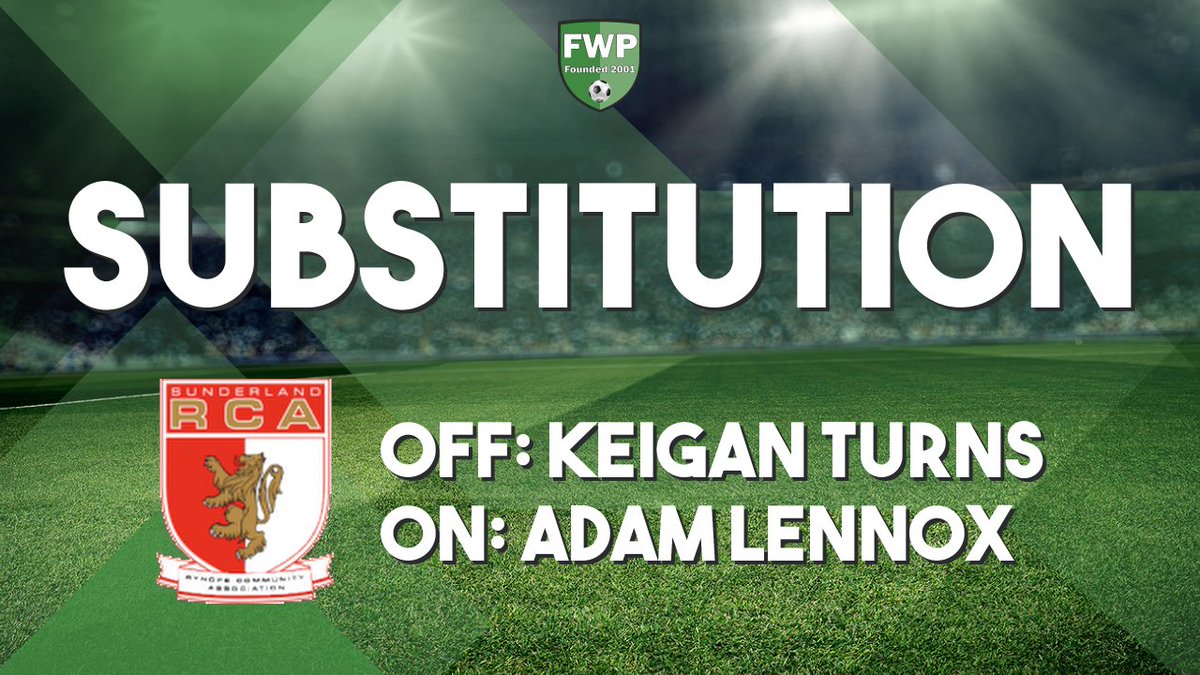 SUB: Adam Lennox replaced Keigan Turns (45') fwp.co/y2Ftk8