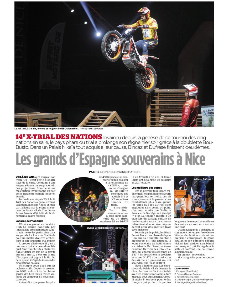 palaisnikaia's tweet image. 🚀 #throwbackyesterday
Vous étiez là pour le 14ème X-TRIAL des Nations hier soir 🔥 ?
🙏🏻 big up pour ce chouette retour Gil Léon © Nice-Matin