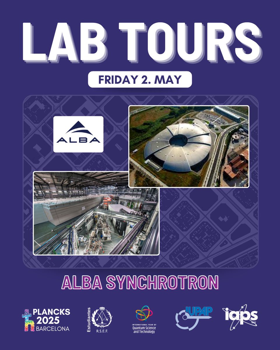 plancks25's tweet photo. Excited for PLANCKS 2025 Lab Tours on May 2!
🔬 @ALBAsynchrotron
💻 @BSC – MareNostrum & Spain’s first public quantum computer
⚛️ @qilimanjaro
✨ @ICFOnians – Photonics & quantum research
Discover where science meets innovation!
#PLANCKS2025 #Physics #Barcelona #IAPS https://t.co/pX0kowVSKm