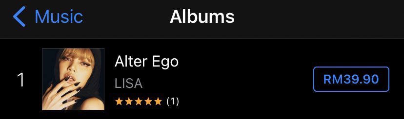 TeamMYLilies's tweet photo. Shortly following LISA Coachella performance week 2, “Alter Ego” re-peak the Itunes Albums Chart. 🇲🇾 at #1 (+125) 

#LISACHELLA #LISAxAlterEgo https://t.co/8u6FmqQSoG