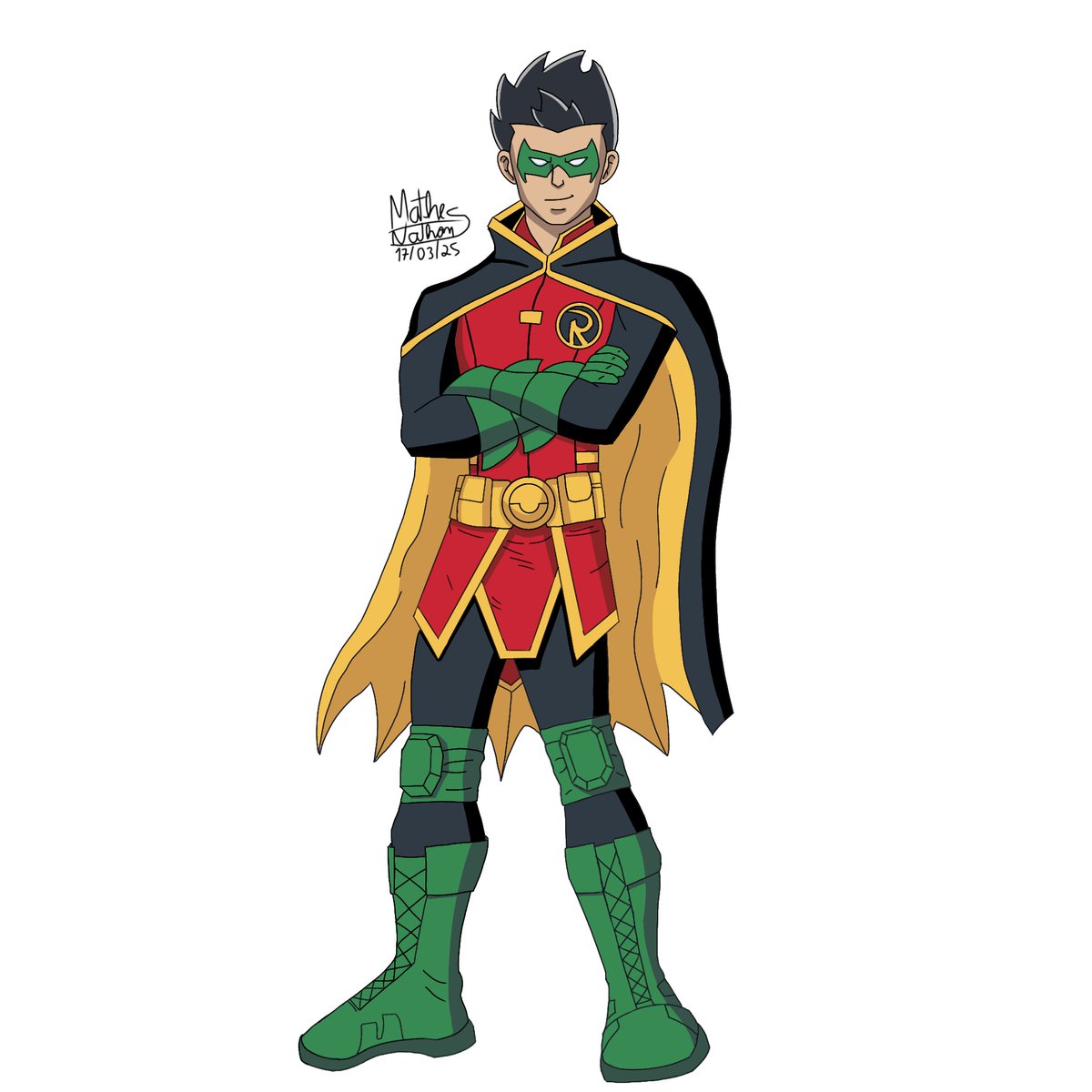 Nattyzu2's tweet photo. Meu damian Wayne pra #batcollab do @mateusutw https://t.co/PztWWE3Whg