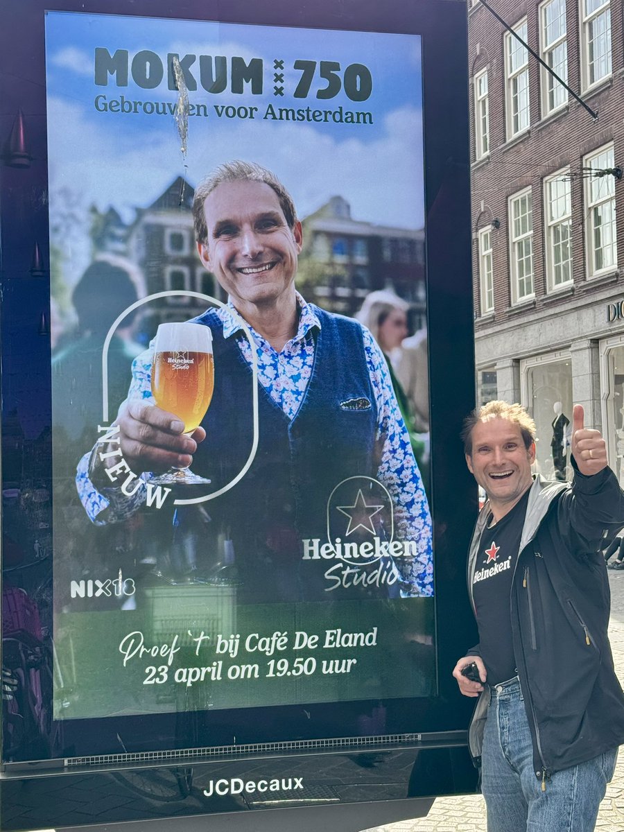 Een tikkeltje “bescheten” maar wél op de Dam! <a href="/markeland/">Mark Bollen</a> <a href="/Heineken_NL/">Heineken NL</a> #Amsterdam750