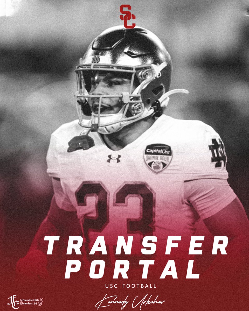 benny_614's tweet photo. BREAKING: Notre Dame LB, Kennedy Urlacher, as transferred to USC. He is the son of NFL HOF Brian Urlacher.

Huge pick-up for the Trojan defense.✌ https://t.co/jlcDtluQi4