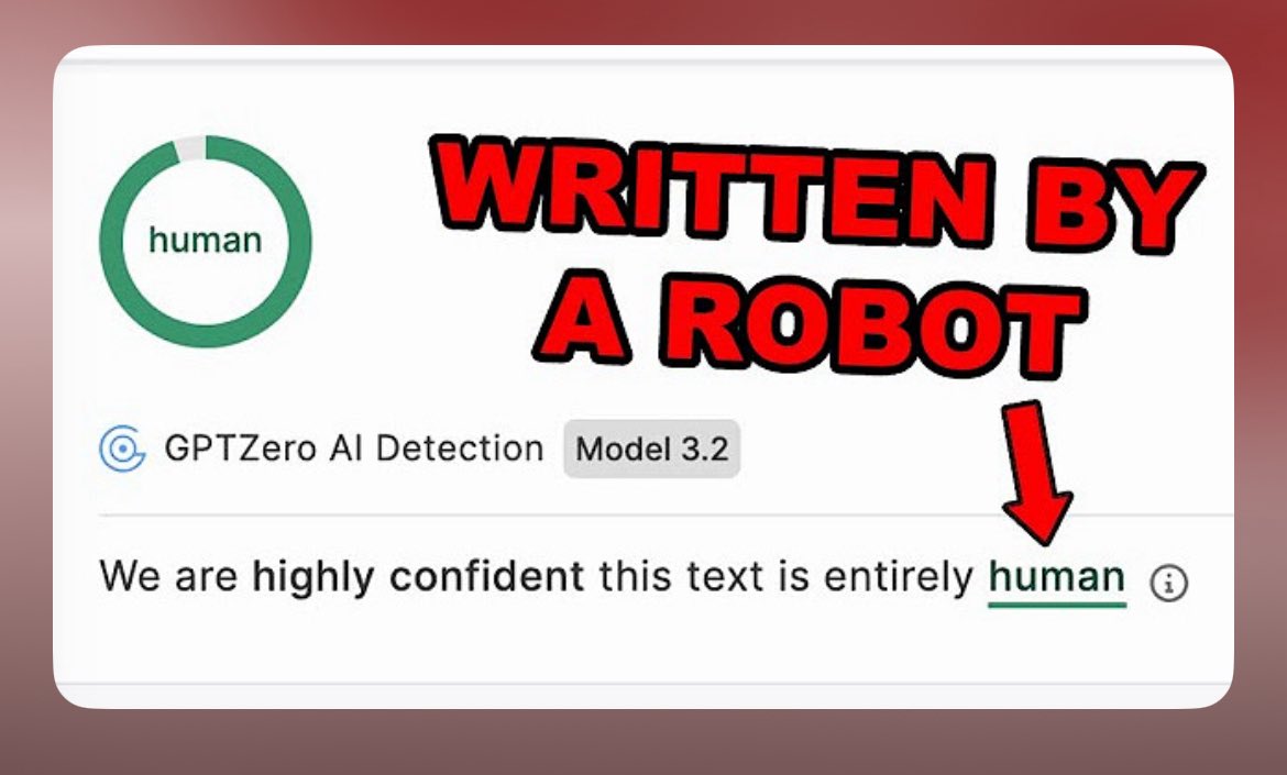 StephenRansom47's tweet image. AI Detectors are a SCAM -  Here&apos;s how to beat them (GPT Zero exploit) youtu.be/W-NHsze4pDM?si… via @YouTube
From Dog People Productions 
A new, fascinating field of #ai_tool bull-shit … the scanners are Falsely Tagging HUMAN WRITERS 🤔 here’s how to avoid this (the scanners).