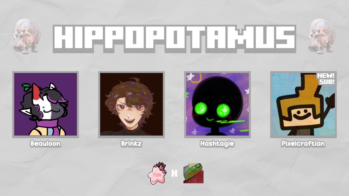 It's event day! Coming at you with a last minute team update.

<a href="/pixelcraftian/">Pixel</a>  is subbing in for Dovi on Team Hippopotamus 🦛

See you in just a few hours at 12PM PST!