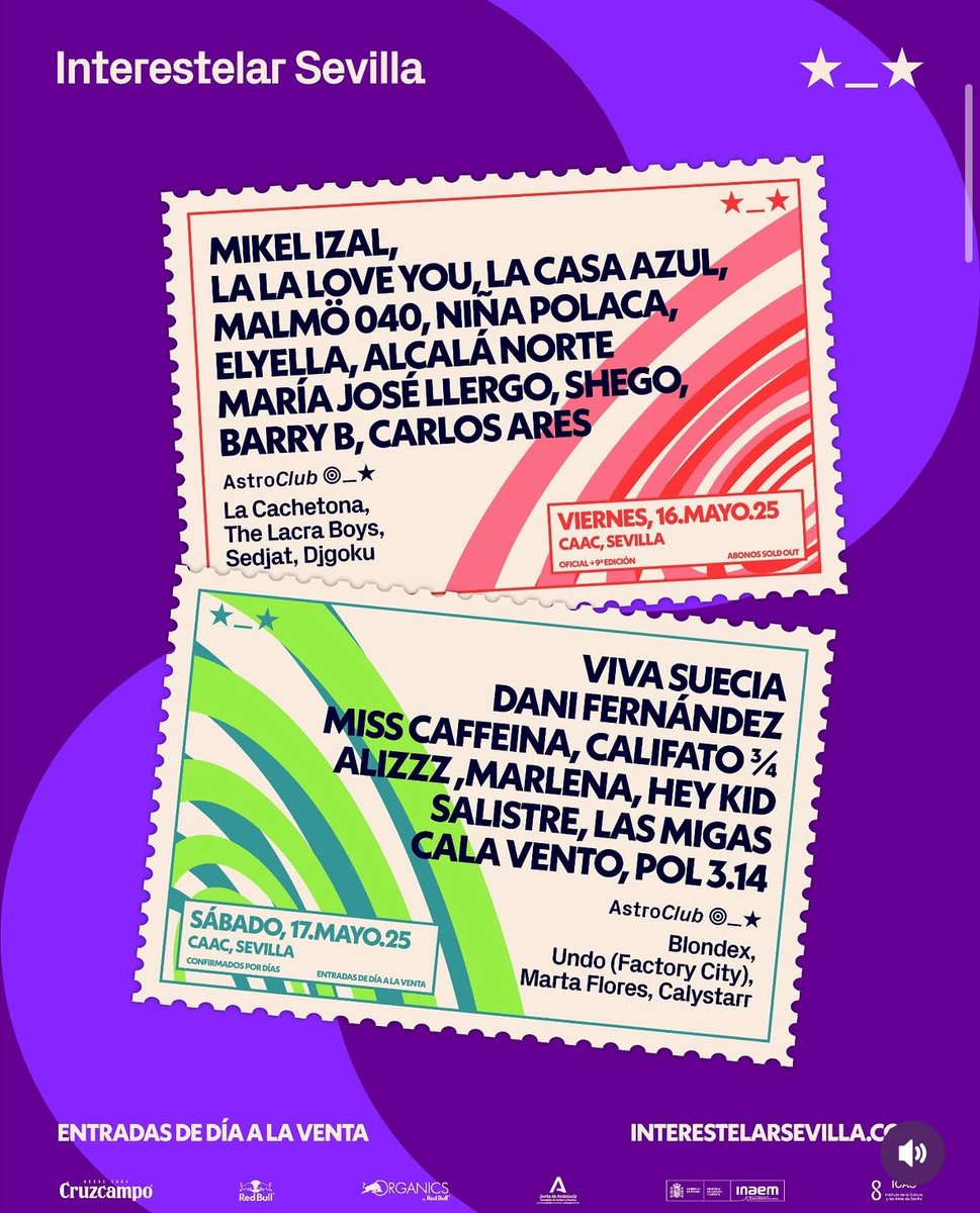 marialfx's tweet photo. Se vende ABONO GENERAL para el INTERESTELAR de Sevilla, 16 y 17 de mayo.
GASTOS DE NOMINACIÓN DE ENTRADA INCLUIDOS. https://t.co/RbS7gImRqn