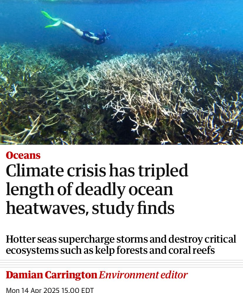 Life on this planet came from the oceans.
Our fossil fuel addiction means death is on track to come from there, too.
