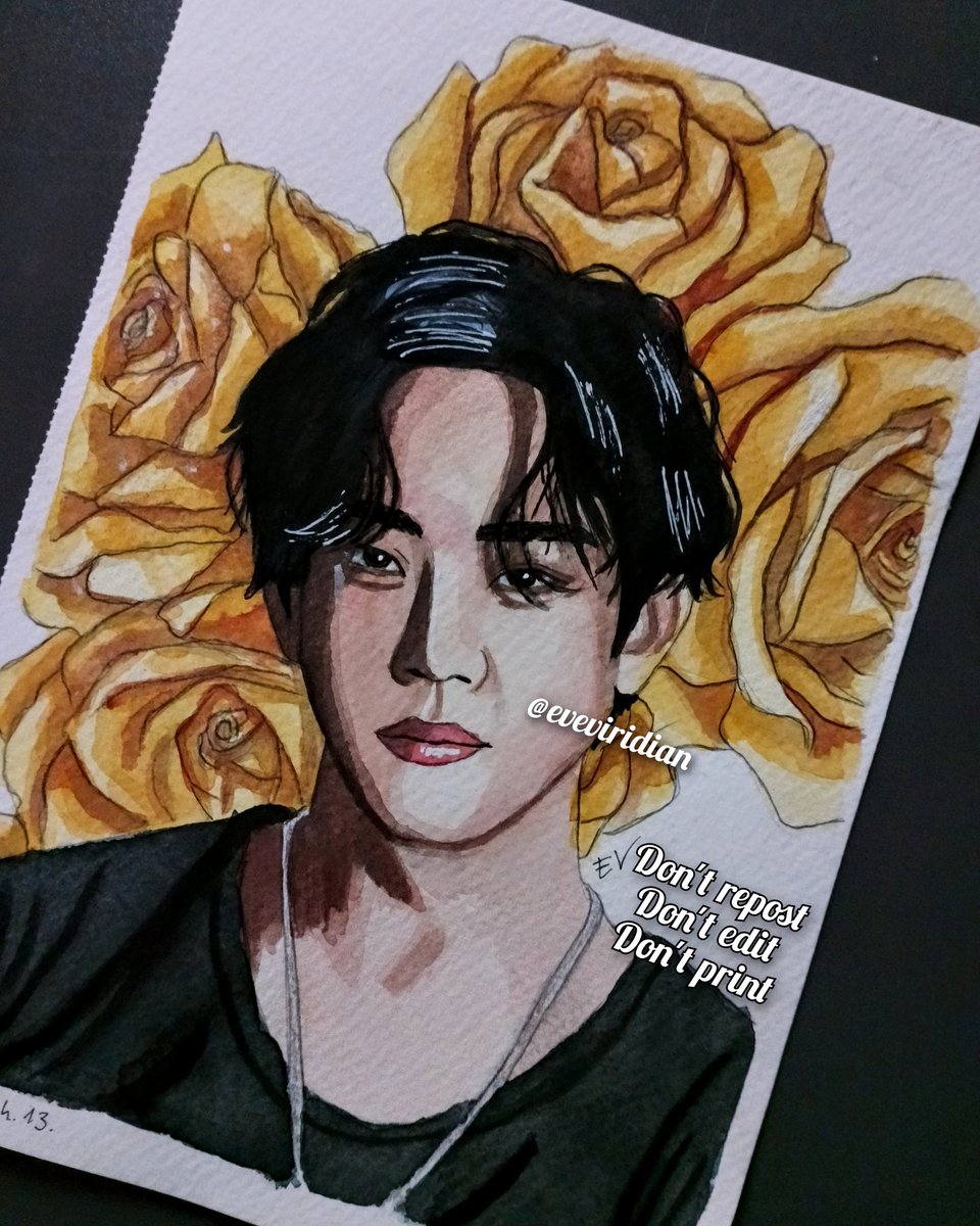 eveviridian's tweet photo. Starting a new art series with #DOJOON 💛 I'll paint all The Rose members with different coloured roses 🥰 I chose yellow for his bright personality 

Happy Birthday to him! 🥳🎂

#kpop #TheRose #ParkDojoon #도준 #박도준 #더로즈 #kpopfanart https://t.co/rEScq4sS3k