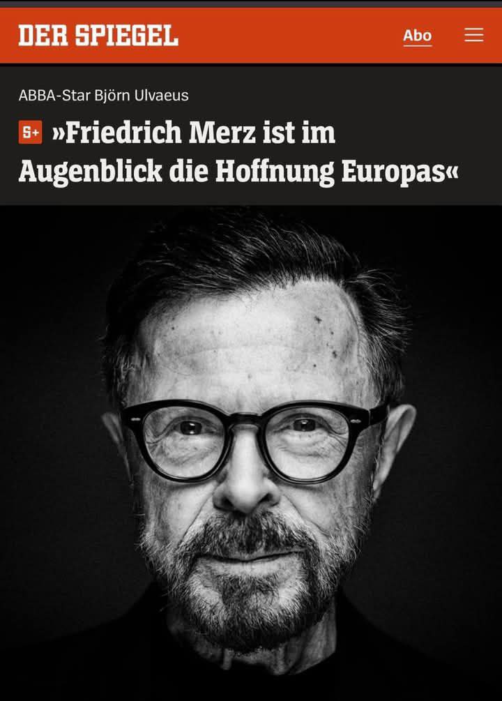 Björn Ulvaeus kann das locker sagen denn er Lebt in Kopenhagen, wenn also TaurusFritz🚀 im namen Europa`s los legt und der Russe zurück Grüßt geht das also für Björn super klar