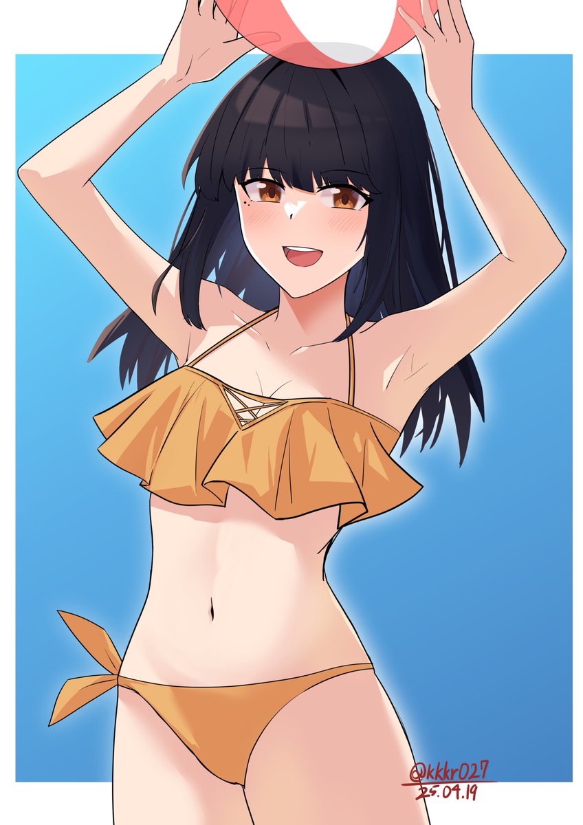 艦これ「今日海行ってた#艦これ版真剣お絵描き60分一本勝負_20250419#早潮進水日」|空霊 響紅＠Skeb停止中のイラスト