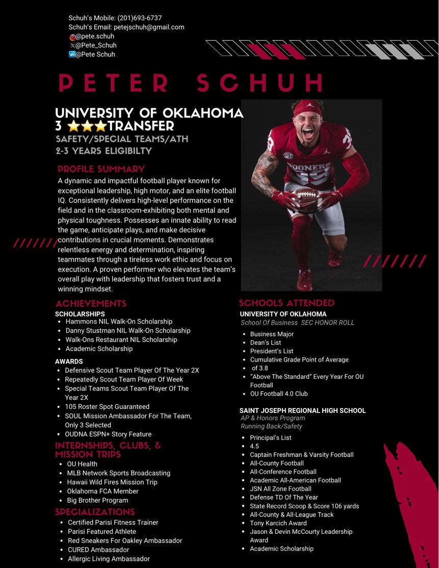 Coaches in my network, hit up my guy Peter Schuh. DB Transfer from Oklahoma.

youtu.be/f88oRnYWTP0?fe…
