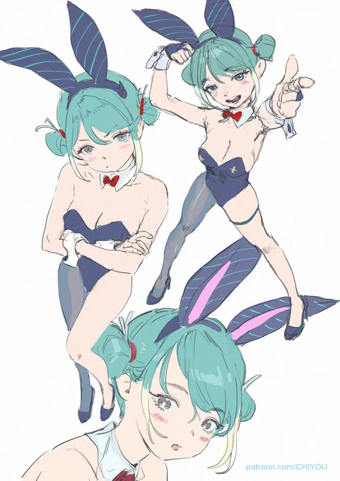 這是我的會員下訂的題目,他要畫的是一個台灣的V tuber「真理果」的Bunny ver. 我先畫個草稿當作測試～ One of my members requested a Bunny version of the Taiwanese VTuber 'Marigo'-just doing a rough sketch first to test things out~
