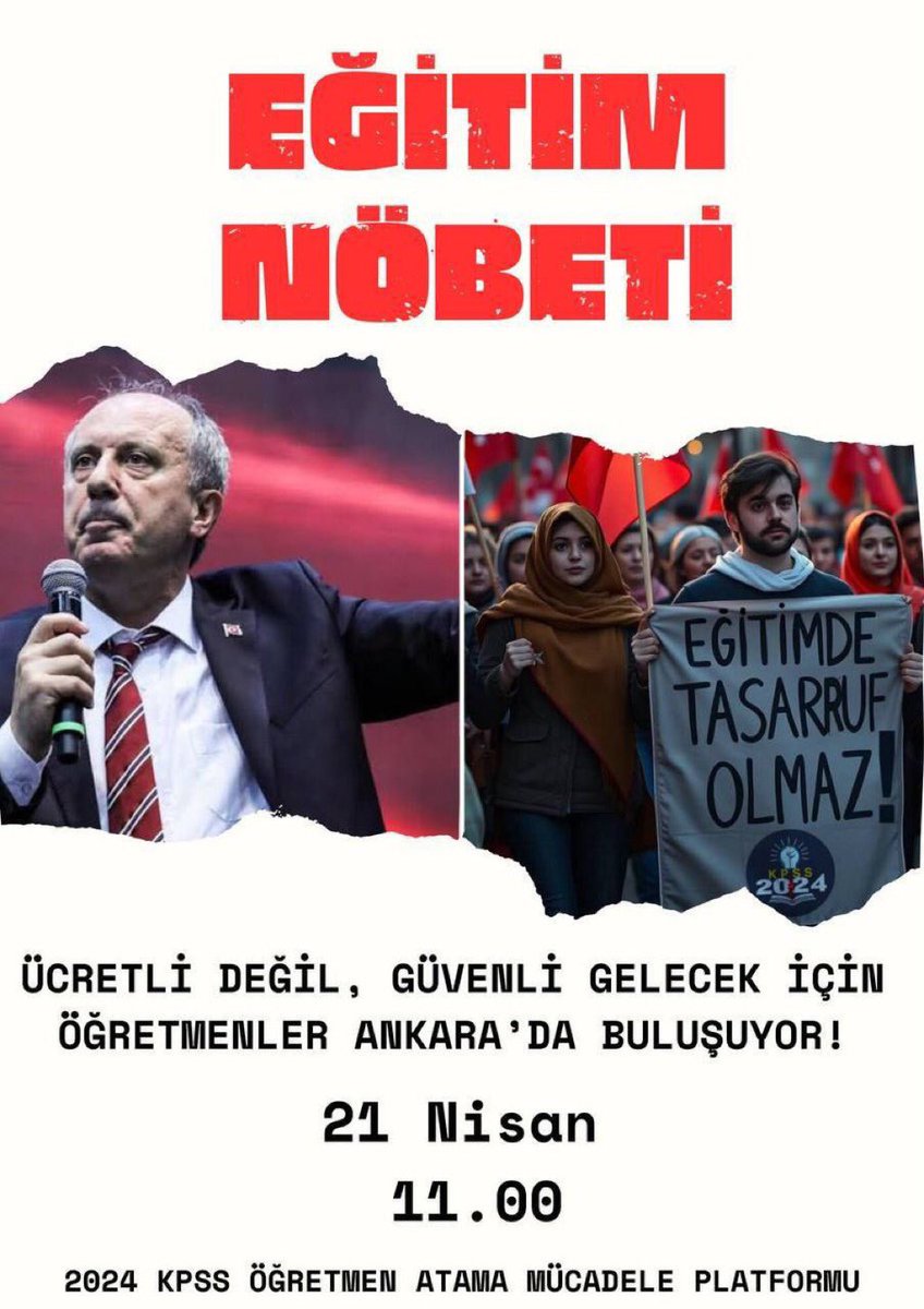 Pazartesi bizimle olduğunuz için teşekkür ederiz <a href="/vekilince/">Muharrem İNCE</a> 

 #ÖğretmenAtamasındaKıyım