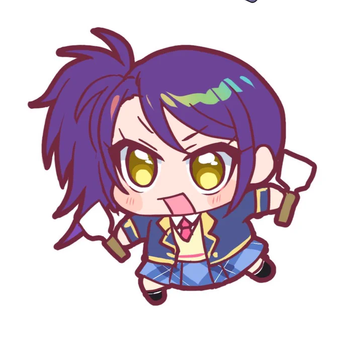 こちらのフラスタの元絵はこれでした本当にお花のお好み焼き上手に乗せていただき嬉しい〜手前のエプロンは舞台でウシミツが使ってたものイメージで制作して、手前の椅子にかけてもらってる感じに配置してもらいましたわ〜い 