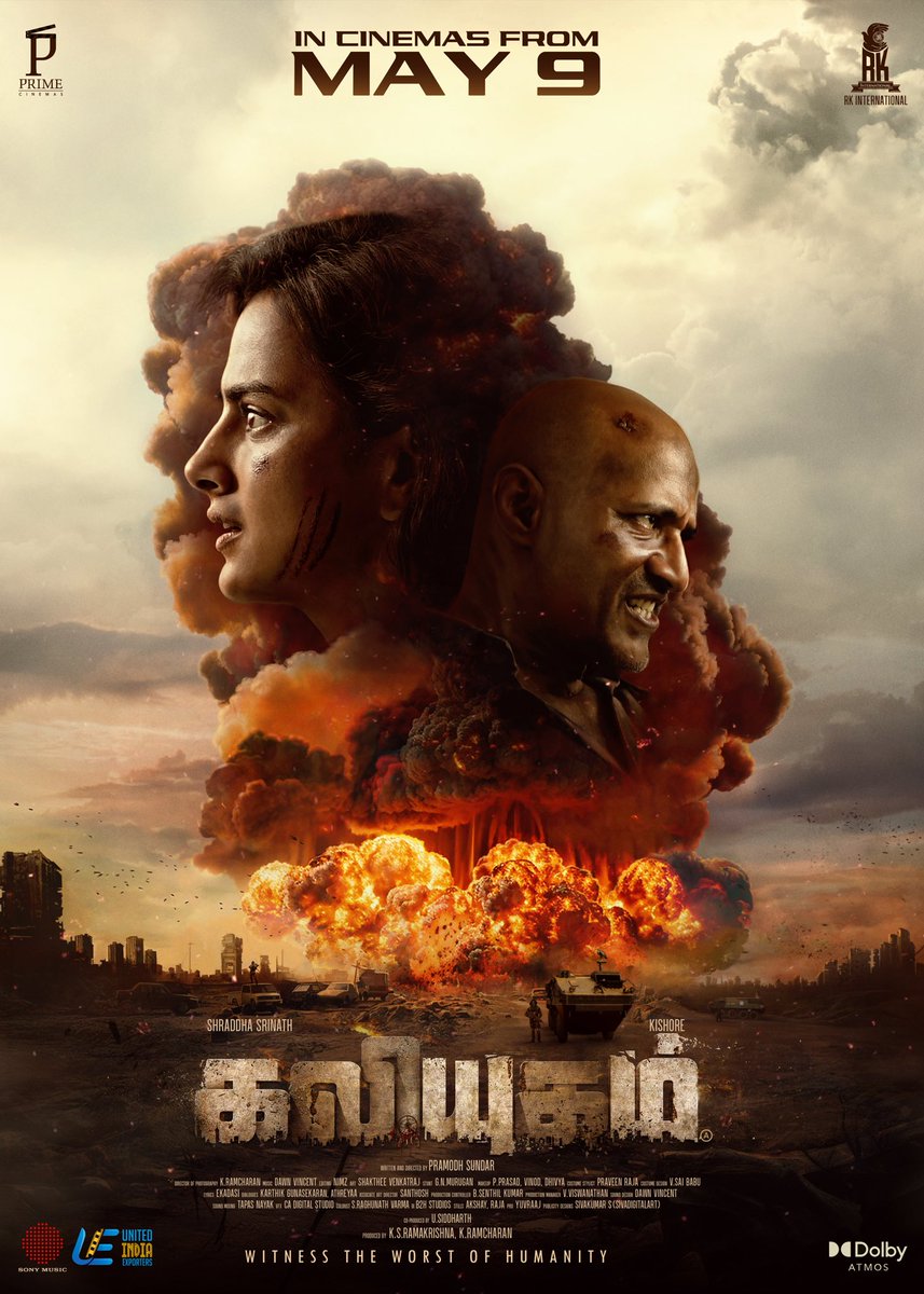 prastories's tweet photo. Kaliyugam from May 9 2025!

#KaliyugamFromMay9

@ShraddhaSrinath #Kishore @rkintrnational @primecinemas_ @MythriRelease @rck_dop @SonyMusicSouth @nimzcut #Dawnvincent @iniyansubramani @SaktheeArtDir @SidhooU @PraveenRaja_Off @sivadigitalart #TapasNayak @proyuvraaj @Sreedharsri4u https://t.co/qelI1oS6VU