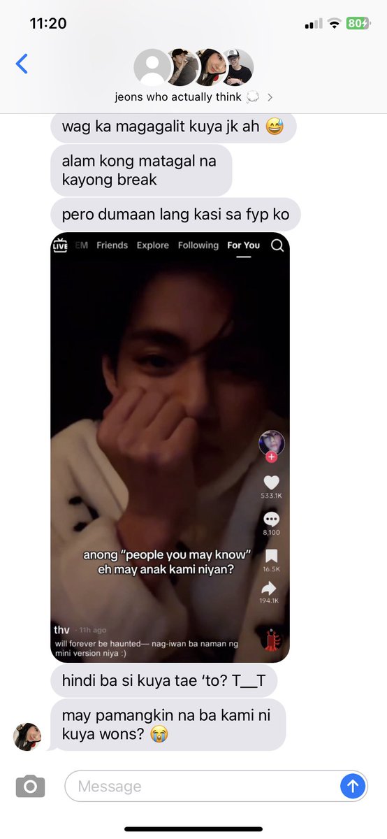 kvsfic's tweet photo. taguan ng anak filo #taekook au where; taehyung didn’t expect that his entry in ‘multo’ trend on tiktok will blow up. https://t.co/Zto4boFDbU