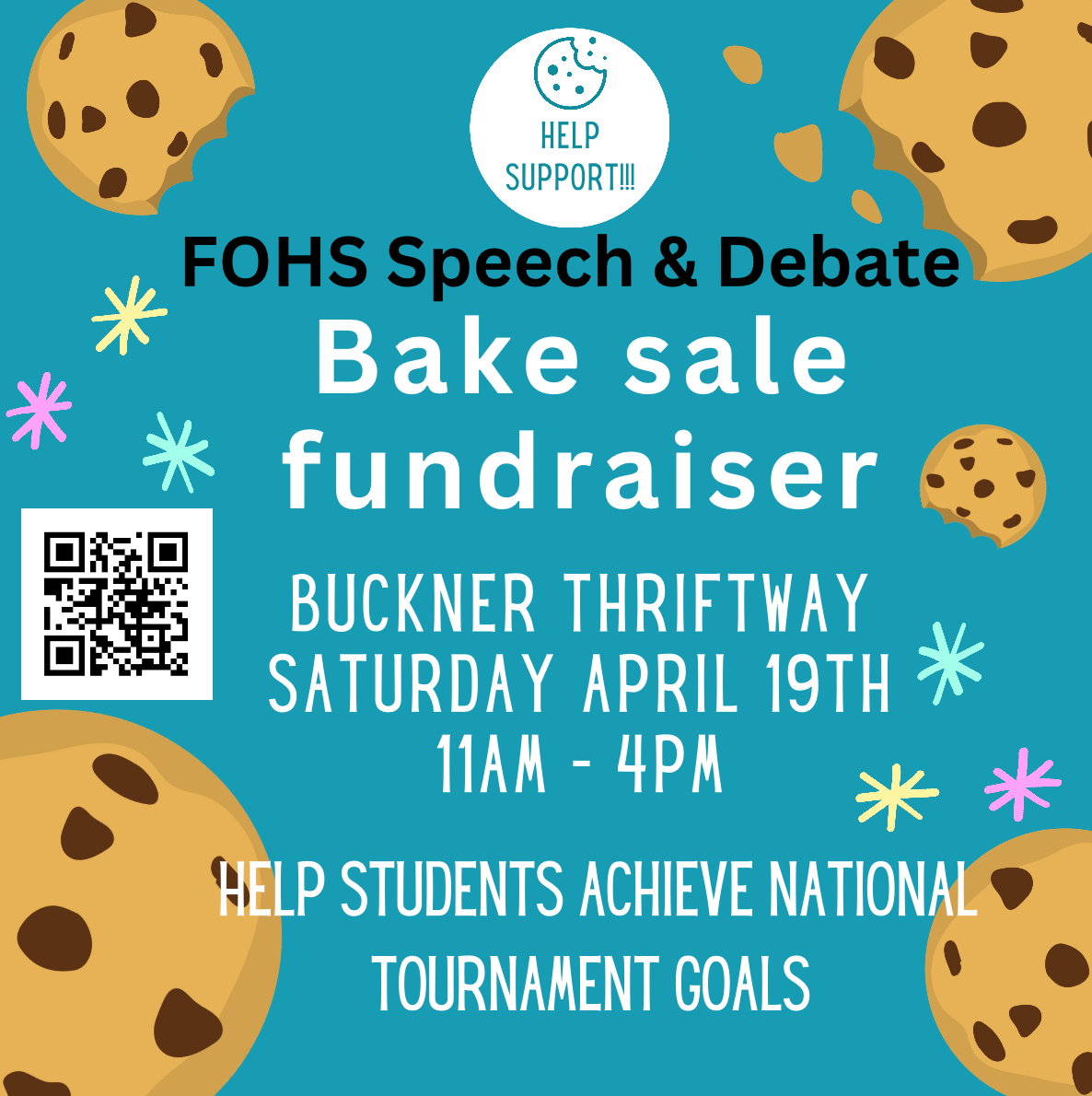 Help our team.... Bake Sale today!