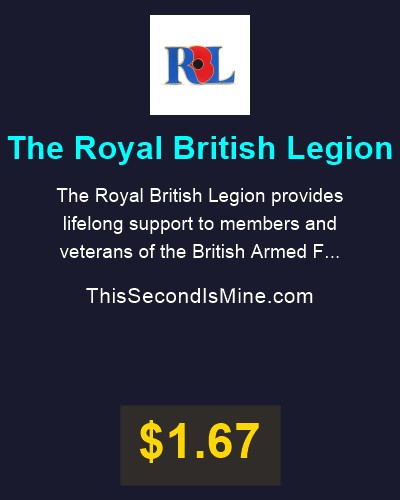 TSIMdotCOM's tweet image. 💝💖 Charity Spotlight: The Royal British Legion

Every second claimed sends 50% of the purchase to great causes like @PoppyLegion 

Thank you 🙏 for the incredible work you do.

#ThisSecondIsMine