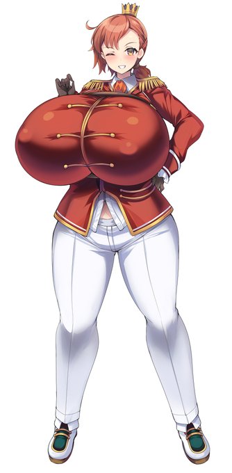 広島行く前にSkeb納品! オリジナルキャラ爆乳王子様系女子のオクタヴィア・プリンシピを描かせていただきました!