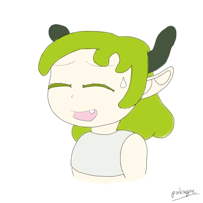 本日の30分集中描き困り笑い 