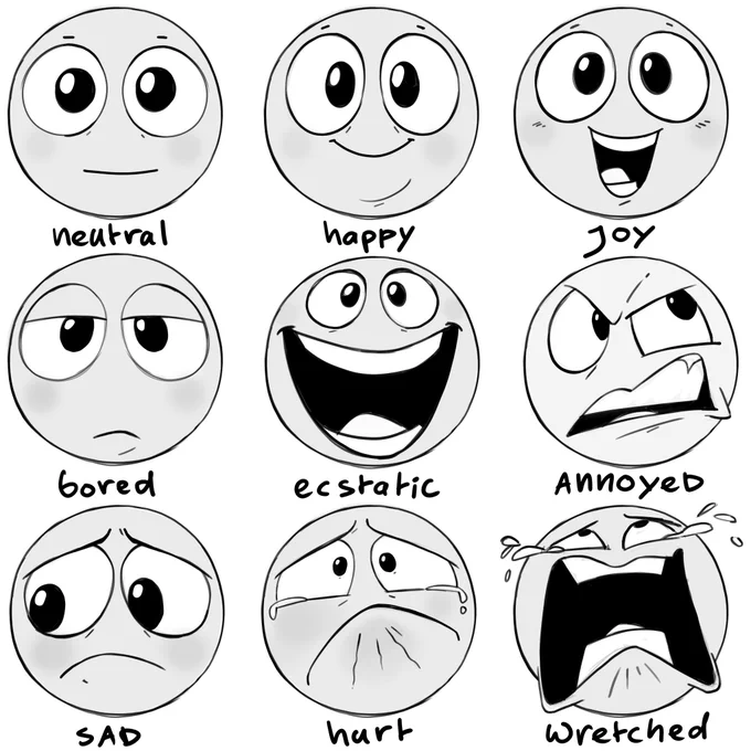 Drawing emotions and expressions! 