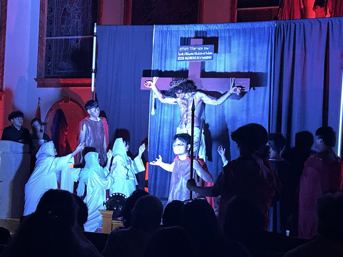 Glorious representation of The Passion by The St. Paschal Baylon Youth Group on Good Friday.