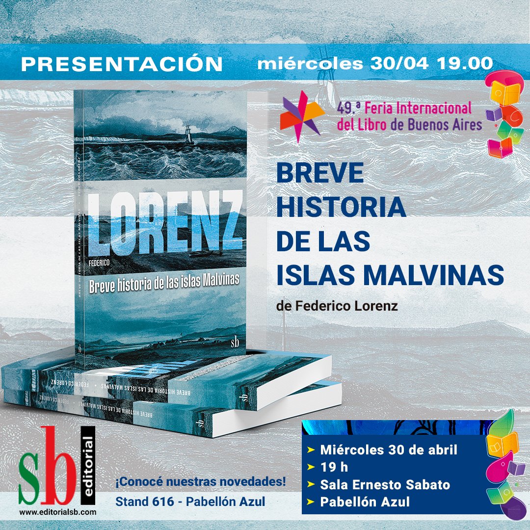 📷PRESENTACION en FILBA 2025: "Breve historia de las Islas Malvinas", de Federico Lorenz (bit.ly/4iV6eO3).
Uno de los mayores especialistas argentinos dedicados al tema ofrece una mirada desprejuiciada e informada sobre la historia de ese archipiélago.