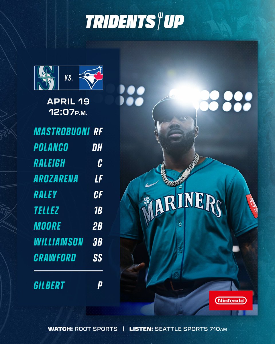Mariners's tweet photo. Round ✌️ in 🇨🇦. #TridentsUp https://t.co/Ponbu1ahRe